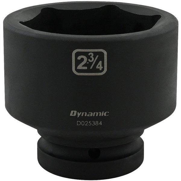 Dynamic Tools 2-3/4" X 1" Drive, 6 Point Standard Length, Impact Socket D025384